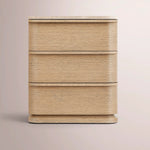 Liromelle Emperador Closed Nightstand — LIGHT BRUSHED OAK / CREMA EMPERADOR MARBLE / 20