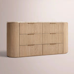 Sopravelle Emperador Drawer Dresser — LIGHT OAK / CREMAR MARBLE / 72