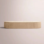 Sopravelle Emperador Coffee Table — LIGHT BRUSHED OAK / CREMA MARBLE / 76