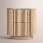 Ethoria Emperador Closed Nightstand — GREIGE OAK-GREY MARBLE / 20