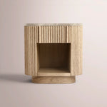 Ethoria Emperador Open Nightstand — GREIGE OAK-GREY MARBLE / 20