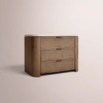 Mivara Closed Nightstand — BROWN OAK / 32”