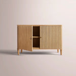 Luvoriel Reeded Sideboard — LIGHT OAK / 2 DOOR 48
