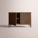 Luvoriel Reeded Sideboard — BROWN OAK / 2 DOOR 48