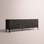 Luvoriel Reeded Media Console — BLACK OAK / 4-DOOR 72