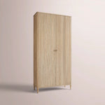 Luvoriel Reeded Cabinet — GREIGE OAK