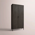 Luvoriel Reeded Cabinet — BLACK OAK