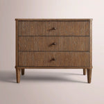 Luvoriel Reeded Closed Nightstand — BROWN OAK / 32
