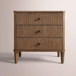 Luvoriel Reeded Closed Nightstand — BROWN OAK / 26