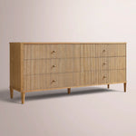 Luvoriel Reeded Drawer Dresser — LIGHT OAK / 6-DRAWER