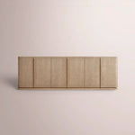 Liromelle Shagreen Sideboard — TAUPE SHAGREEN/GREIGE BRUSHED OAK / 6-DOOR 96