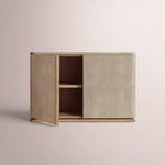 Liromelle Shagreen Sideboard — TAUPE SHAGREEN/GREIGE BRUSHED OAK / DOOR 48