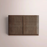 Liromelle Shagreen Sideboard — MOCHA SHAGREEN/BROWN BRUSHED OAK / DOOR 48