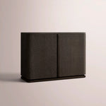 Liromelle Shagreen Sideboard — EBONY SHAGREEN/BLACK BRUSHED OAK / DOOR 48