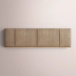 Liromelle Shagreen Media Console — TAUPE SHAGREEN/GREIGE BRUSHED OAK / 6-DOOR 96