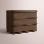 Liromelle Shagreen Closed Nightstand — MOCHA SHAGREEN/BROWN BRUSHED OAK / 32