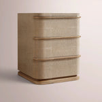 Liromelle Shagreen Closed Nightstand — TAUPE SHAGREEN/GREIGE BRUSHED OAK / 20