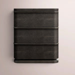 Liromelle Shagreen Closed Nightstand — EBONY SHAGREEN/BLACK BRUSHED OAK / 20