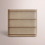 Liromelle Shagreen Closed Nightstand — TAUPE SHAGREEN/GREIGE BRUSHED OAK / 26