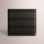 Liromelle Shagreen Closed Nightstand — EBONY SHAGREEN/BLACK BRUSHED OAK / 26