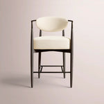 Vavelle Fabric Bar & Counter Stool — BLACK OAK / BRONZE