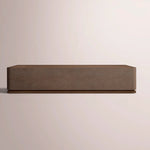 Liromelle Shagreen Rectangular Plinth Coffee Table — MOCHA SHAGREEN/BROWN BRUSHED OAK / 76