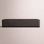 Liromelle Shagreen Rectangular Plinth Coffee Table — EBONY SHAGREEN/BLACK BRUSHED OAK / 76