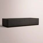 Liromelle Shagreen Rectangular Plinth Coffee Table — EBONY SHAGREEN/BLACK BRUSHED OAK / 76