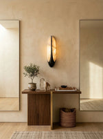 Sculptural Curved Alabaster Wall Lamp