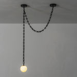 Alabaster Spherical Chain Chandelier