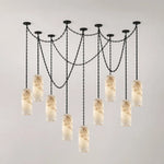 Verian Alabaster Capsule Chain Chandelier