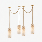 Verian Alabaster Capsule Chain Chandelier