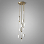 Verity Alabaster Dome Spiral Chandelier