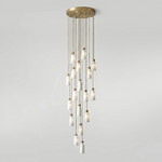 Verity Alabaster Dome Spiral Chandelier