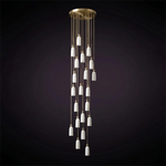 Verity Alabaster Dome Spiral Chandelier