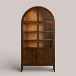 Harlina Burl Glass Cabinet