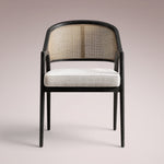 Aylora Dining Arm Chair — BLACK DRIFTED & NOMAD SNOW