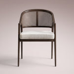 Aylora Dining Arm Chair — MOCHA & NOMAD SNOW