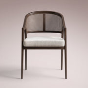 Aylora Dining Arm Chair — MOCHA & NOMAD SNOW