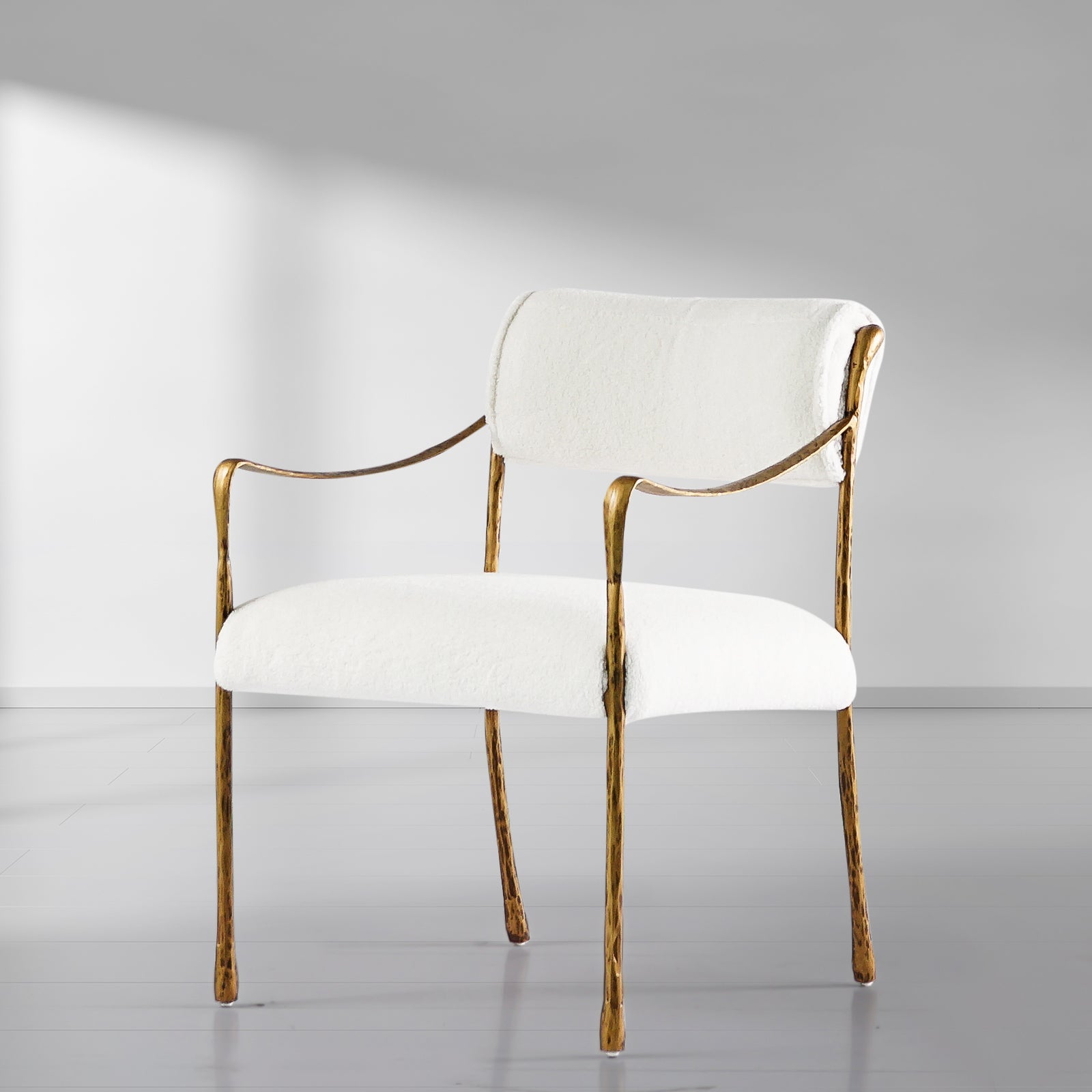 Axton Forge Retro Copper Iron Frame Dining Chair For Dining & Living Room