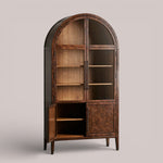 Harlina Burl Glass Cabinet