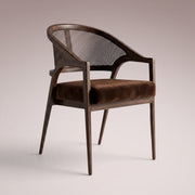 Aylora Dining Arm Chair — MOCHA & BANKS MOCHA