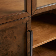 Harlina Burl Glass Cabinet