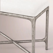 Caloria Fabric Stool — FORGED PEWTER / SNOW WHITE