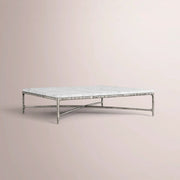 Caloria Thaddeus Marble Square Coffee Table — CARRARA MARBLE-PEWTER / 36