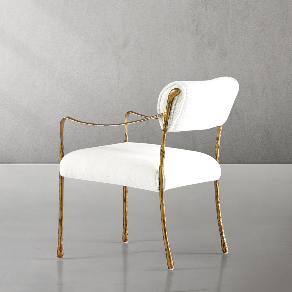 Axton Forge Retro Copper Iron Frame Dining Chair For Dining & Living Room