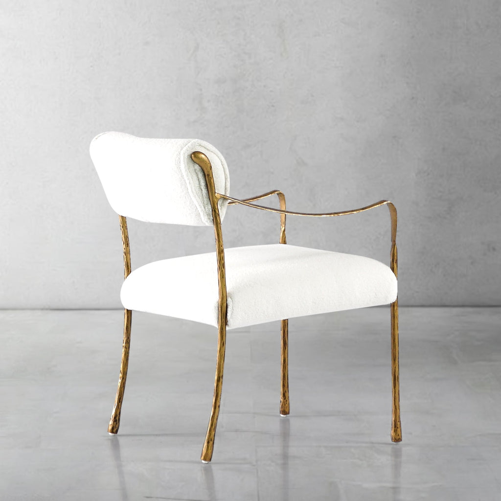 Axton Forge Retro Copper Iron Frame Dining Chair For Dining & Living Room