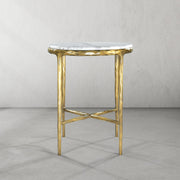 Thaddeus Marble Round Side Table 18