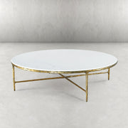 Thaddeus Marble Round Coffee Table 55