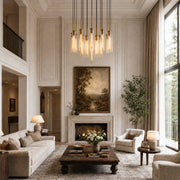 Colleena Fluted Glass Round Chandelier